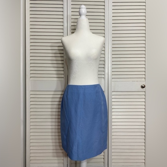 4P Casual Corner Annex Petite Blue Suiting Skirt - Picture 2 of 7